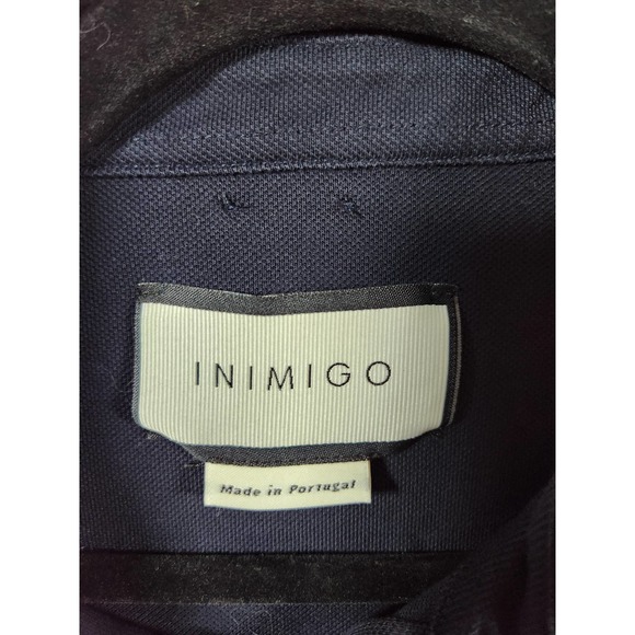 Inimigo Men's Blue Cotton Short Sleeve Button Front Collar Polo‎ Shirts Size XXL - Picture 3 of 7